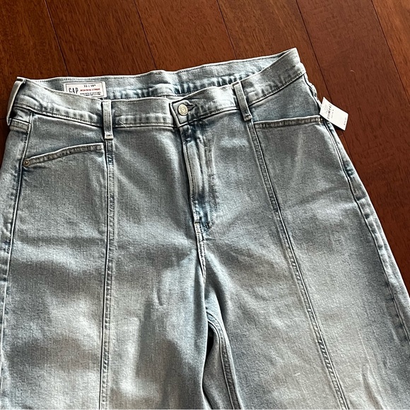 Gap High Rise Stride Jeans Wide Leg Light Wash Women’s Size 16 33R NEW - Picture 2 of 13